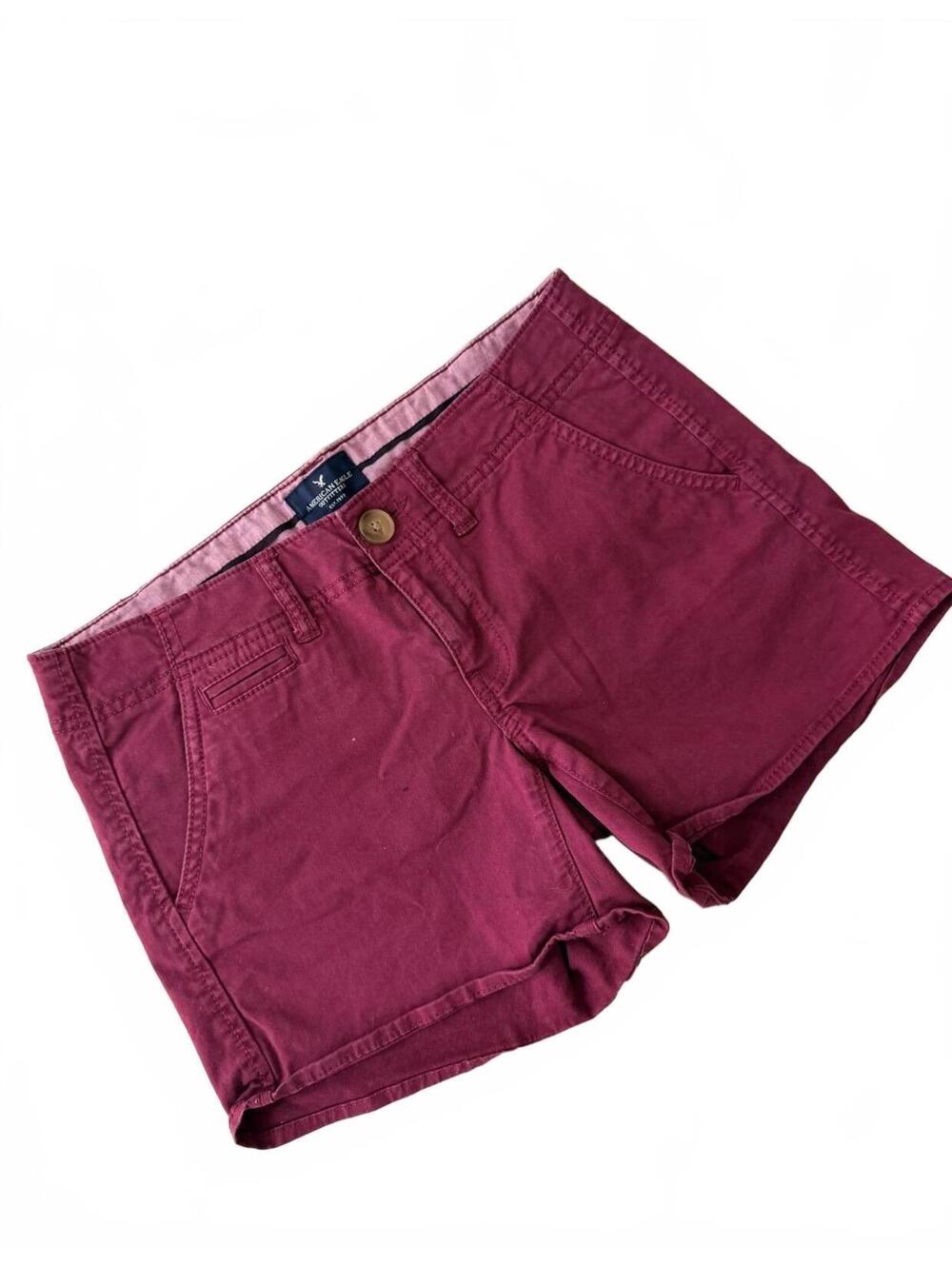 American Eagle Shortie Burgundy Shorts Size 2
